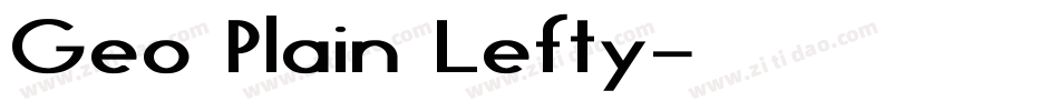 Geo Plain Lefty字体转换